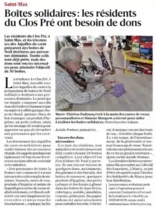 Boîtes solidaires de Noël Saint-Max l'est républicain